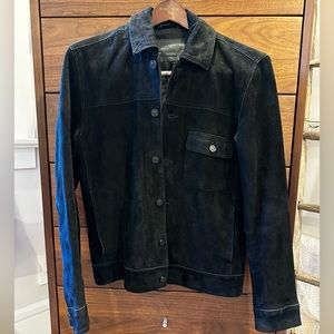 All Saints Men’s medium suede leather jacket